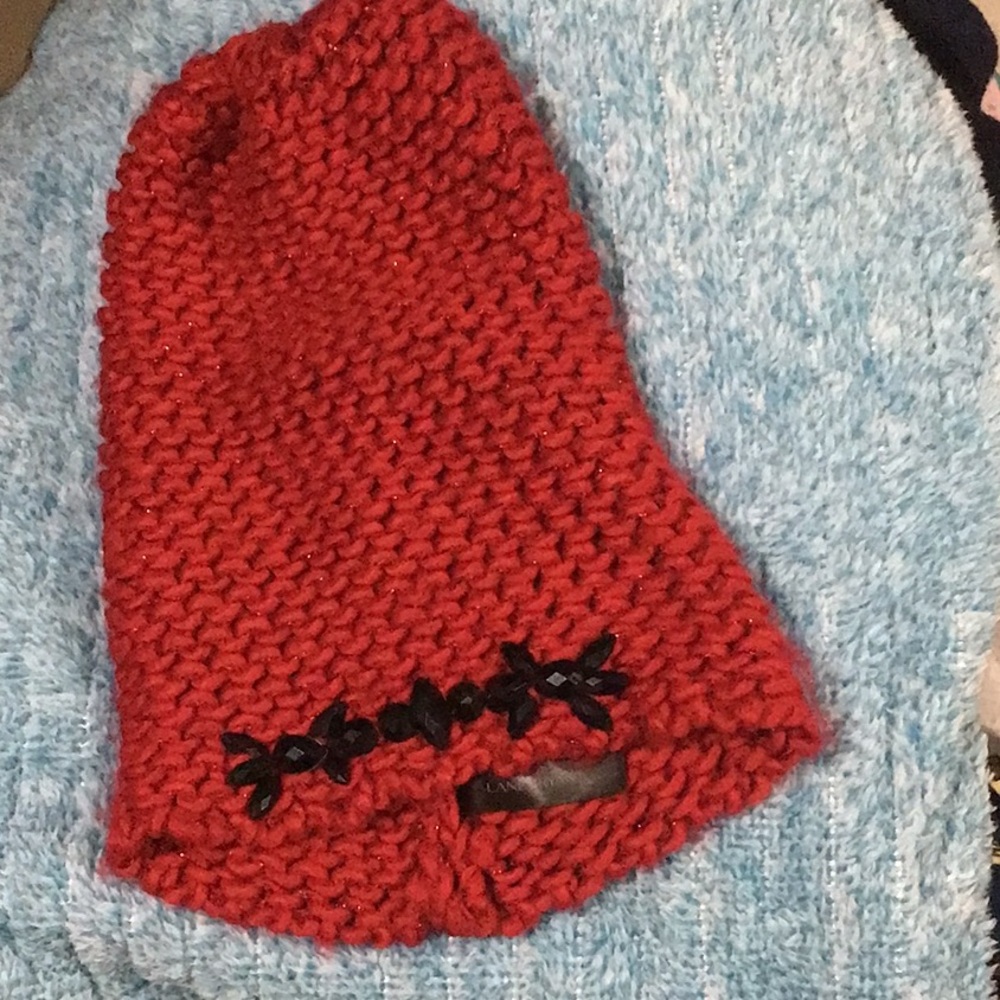 Lane Bryant Red Scarf & Hat Set